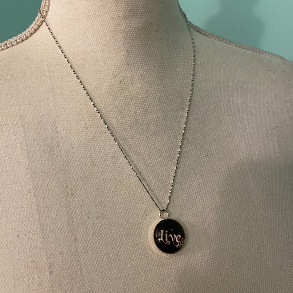 Sterling Silver LIVE Necklace